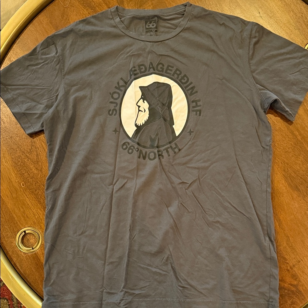 66°North Charcoal Graphic Tee for Men